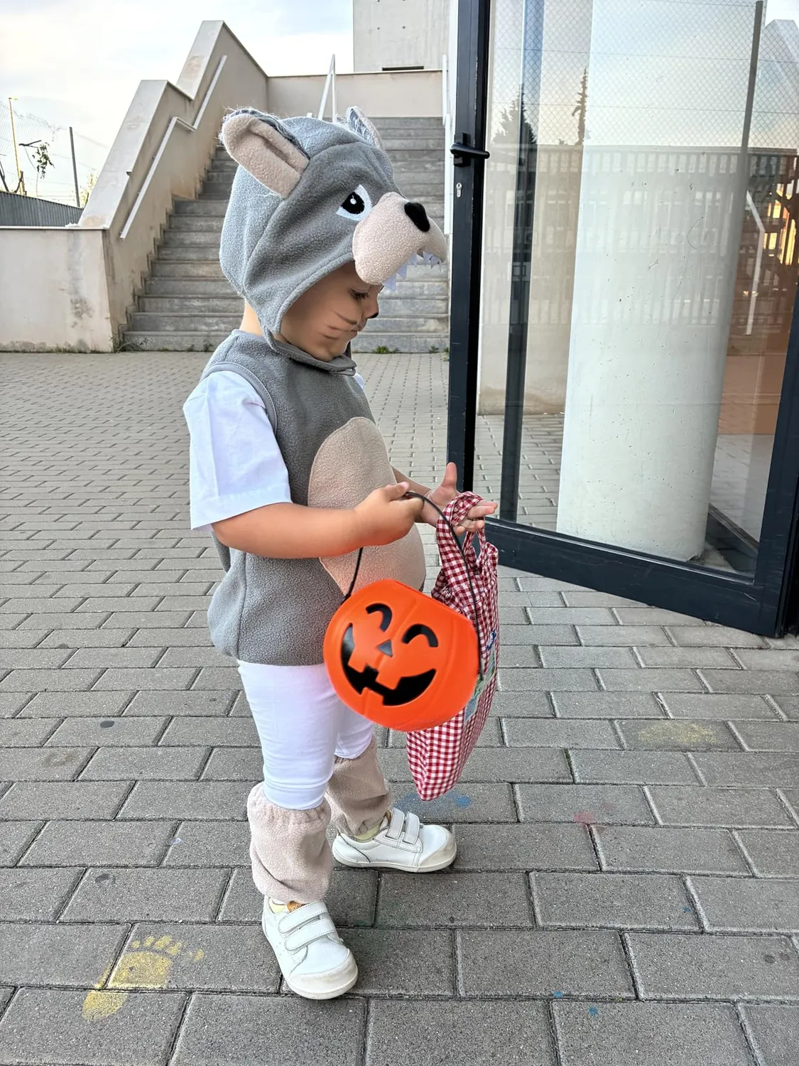 Funidelia Lupo costume peluche bambino 2-3 anni grigio