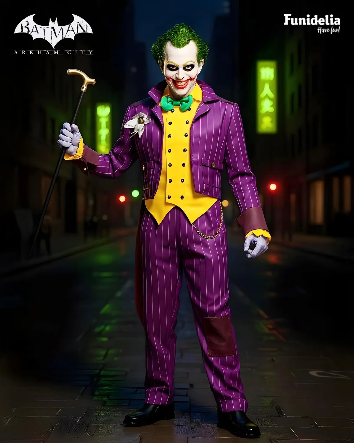 Funidelia Joker Arkham City costume uomo L ufficiale