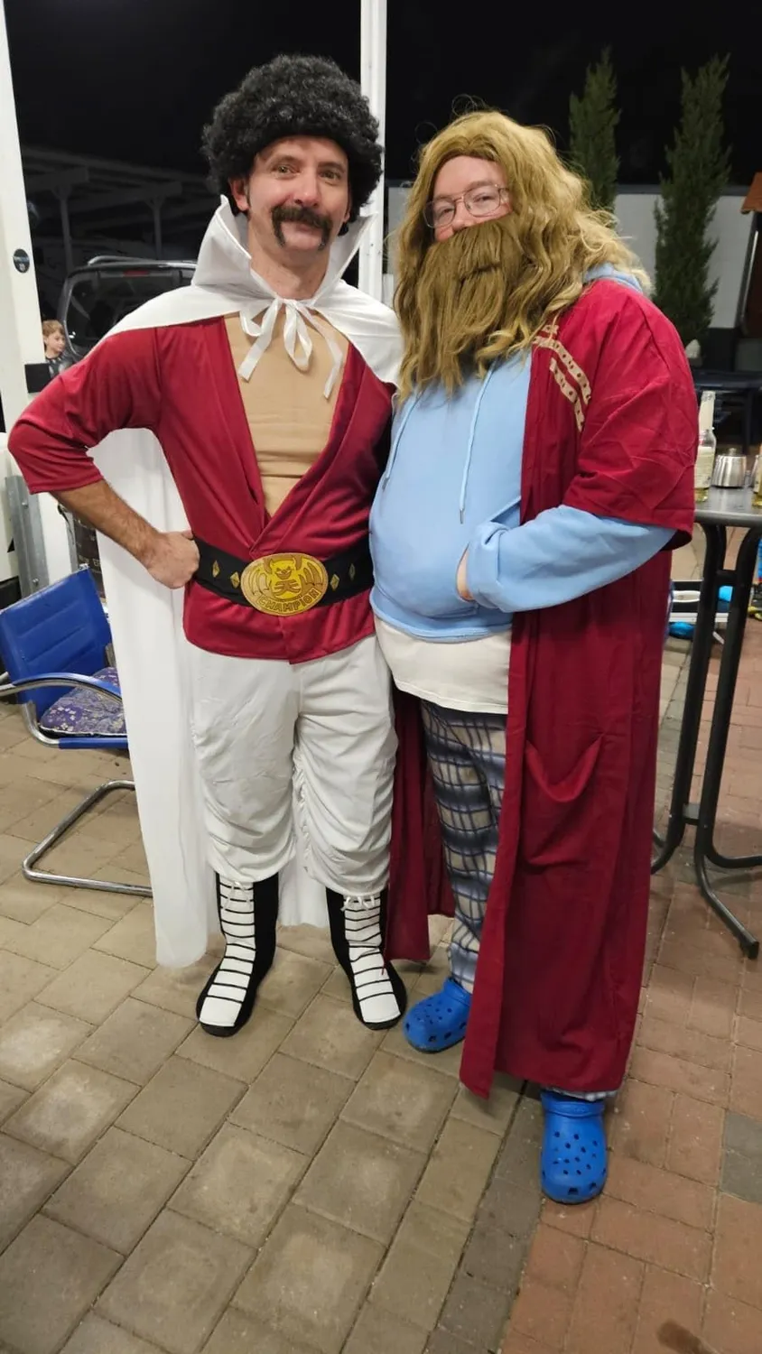 Funidelia Dragon Ball Parrucca Mr Satan Nero con Baffi Adulto