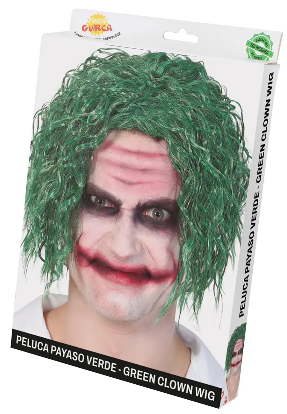 Fiestas Guirca Parrucca Verde Clown accessorio in scatola