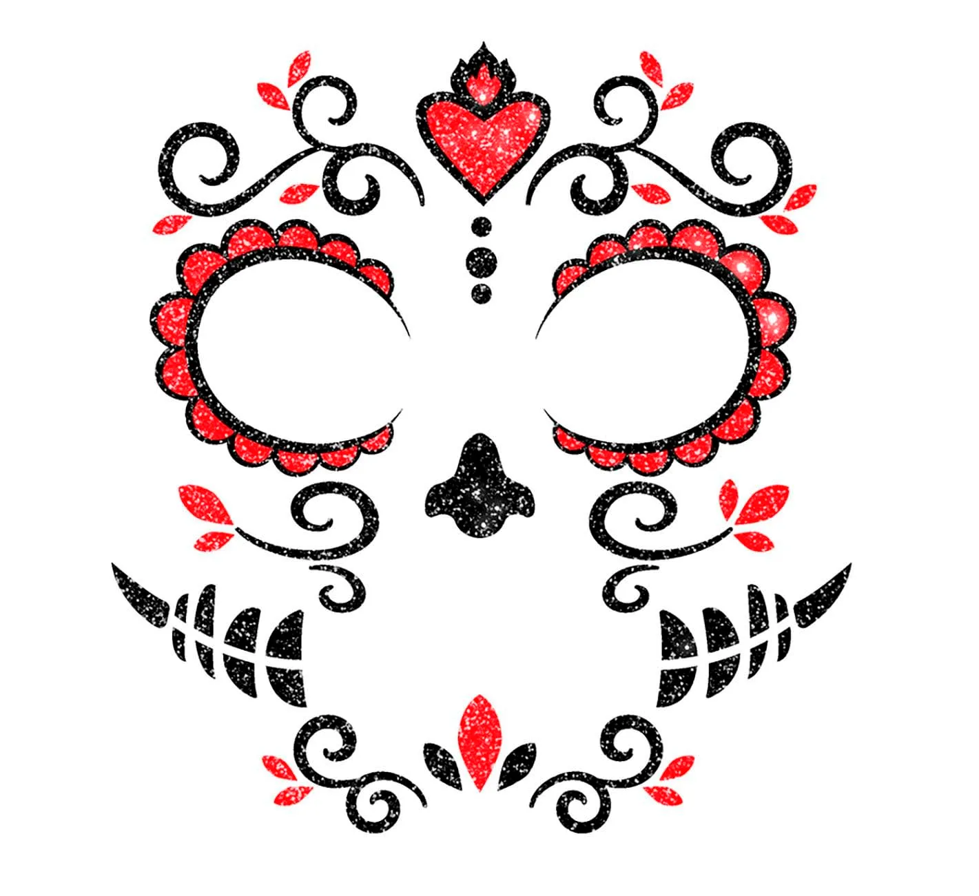 Guirca Catrina adesivi viso glitter 20x20 cm