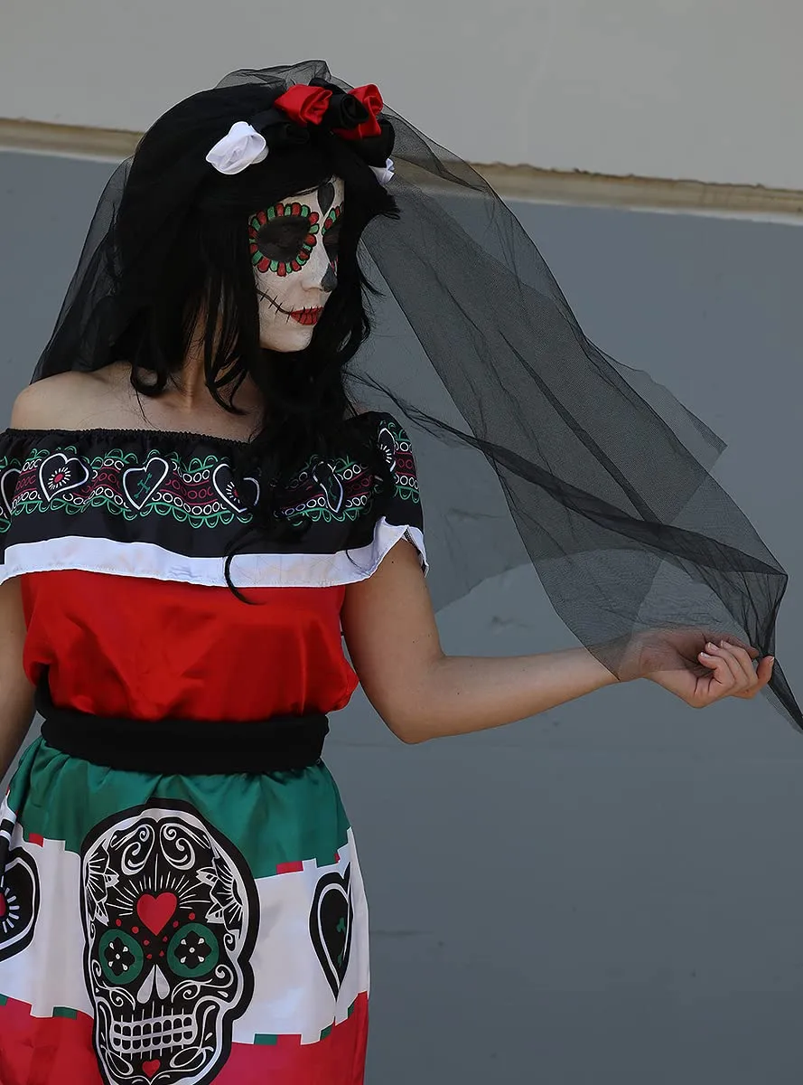 Funidelia Catrina costume donna S nero Giorno Morti