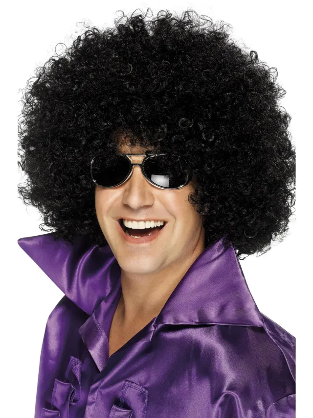 Smiffys Afro Mega Huge parrucca nera afro voluminosa
