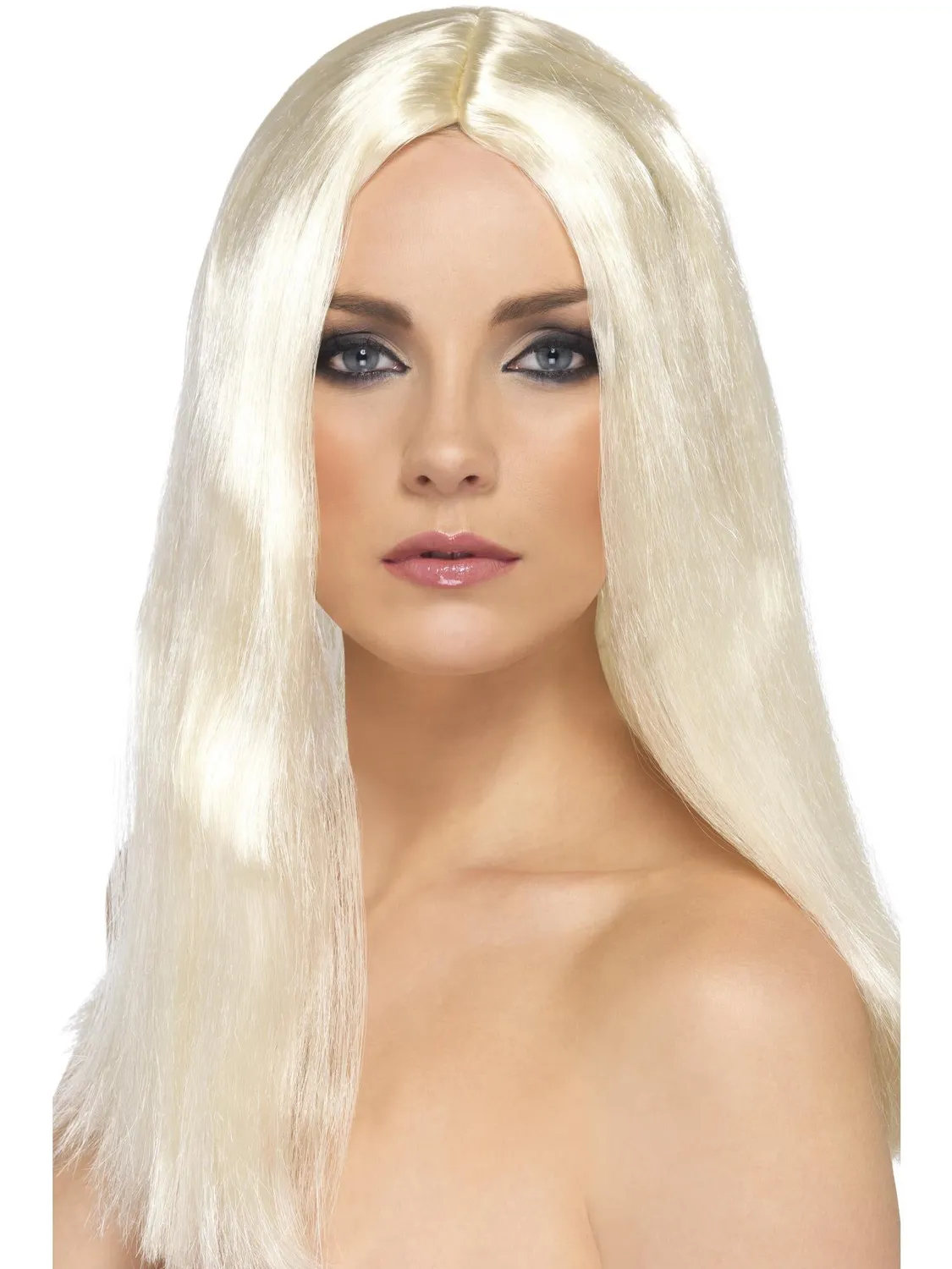 Smiffys Star Style parrucca donna bionda lunga liscia