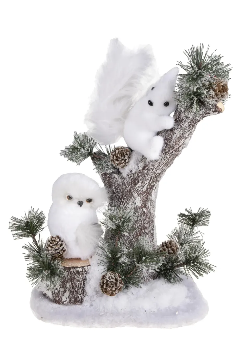 P'tit Clown re22851 decorazione foresta gufo scoiattolo 32 cm