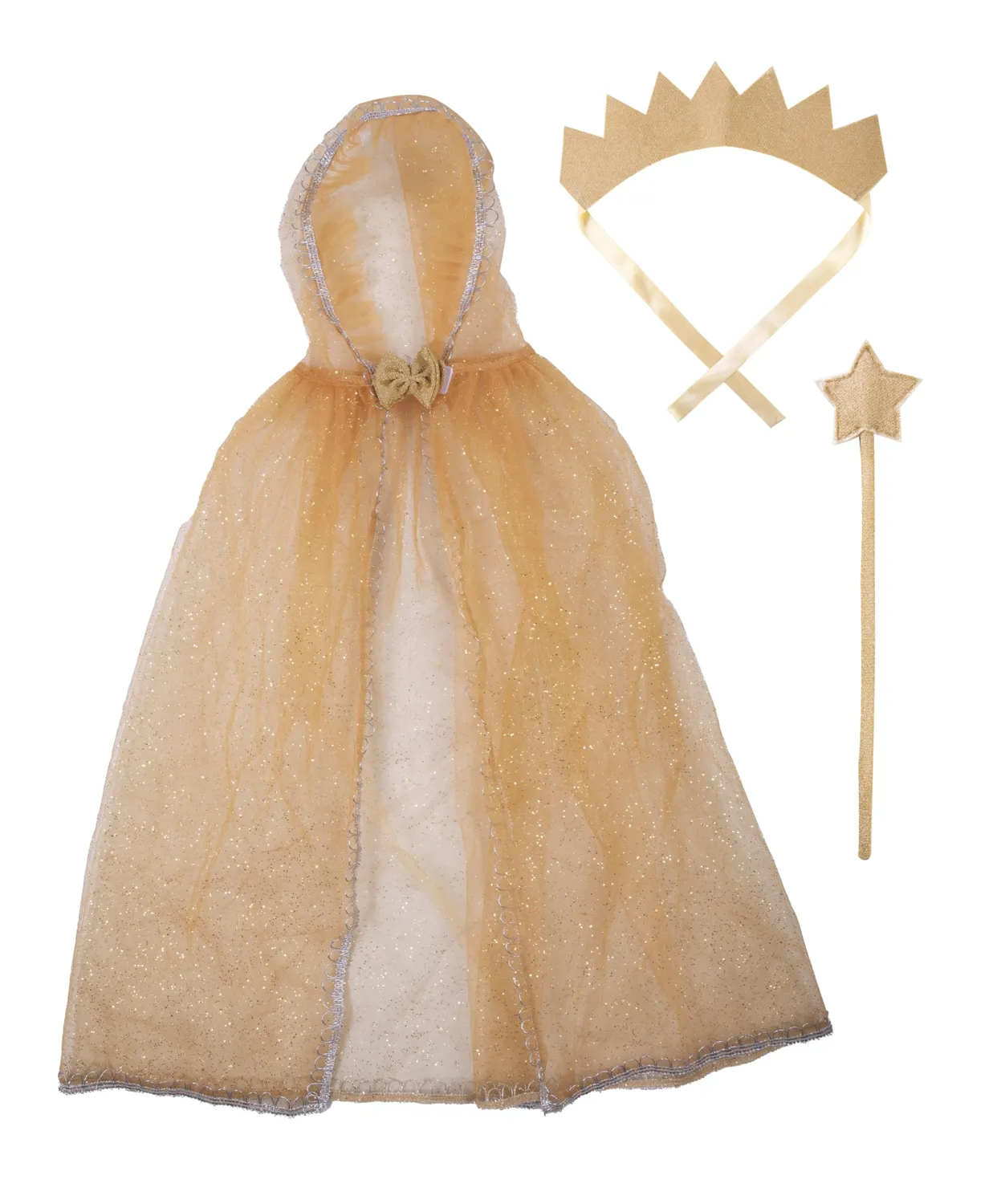 P'tit Clown set principessa bambina rosa paillettes taglia unica