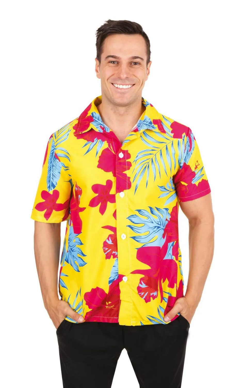 P'tit Clown camicia hawaiana Streetwear S-M in poliestere estiva