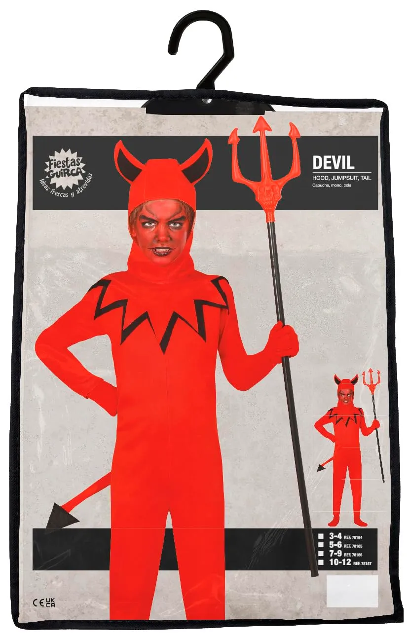 Fiestas Guirca Diavolo Rosso costume bambino 7-9 anni