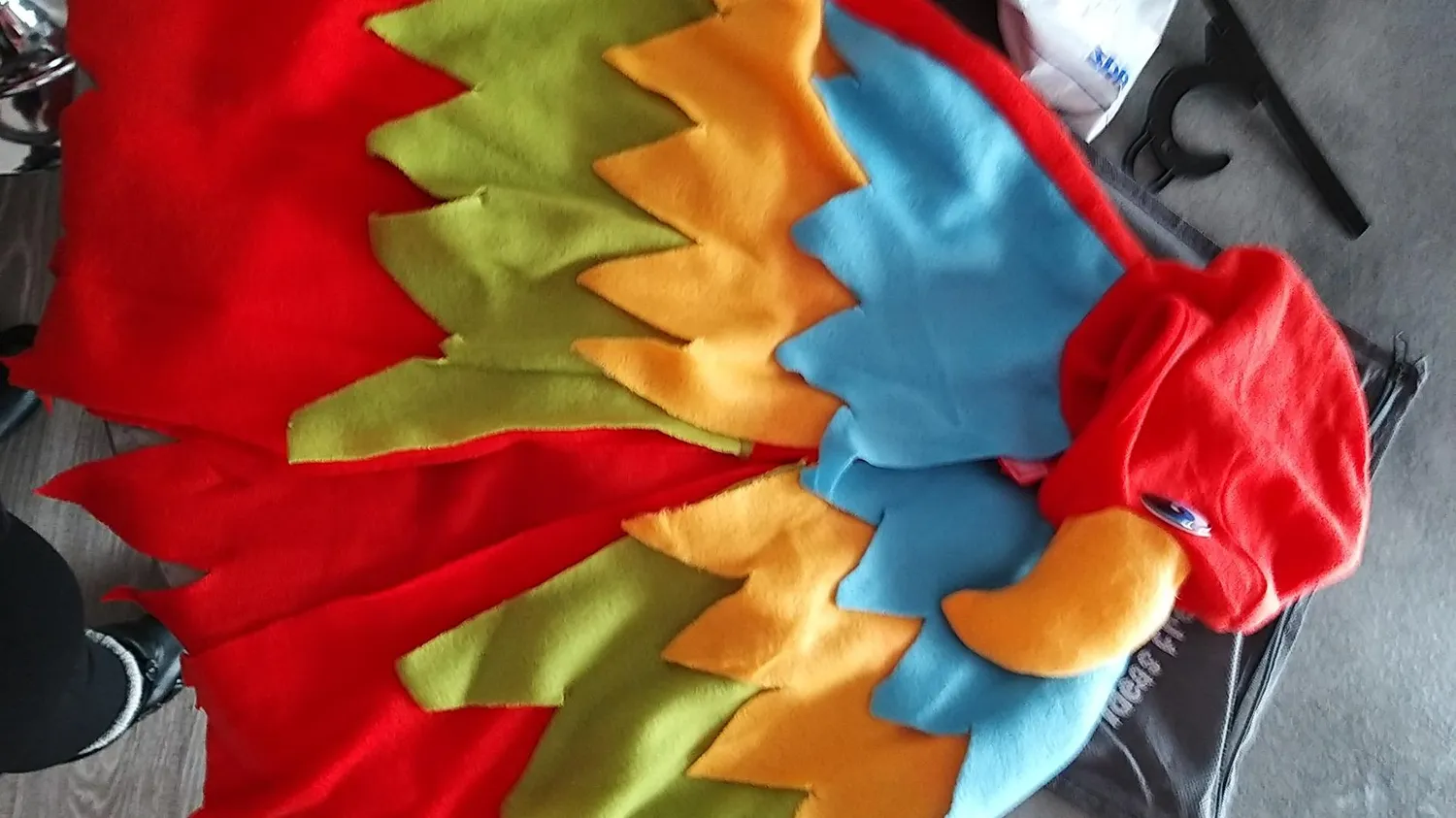 Guirca Costume Pappagallo Bebè Mantello con Cappuccio