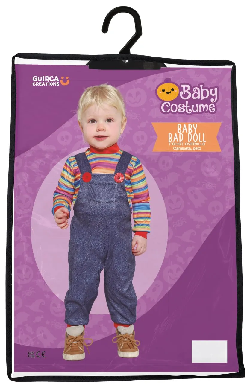 Guirca Bambola Cattiva costume neonato 12-18 mesi righe