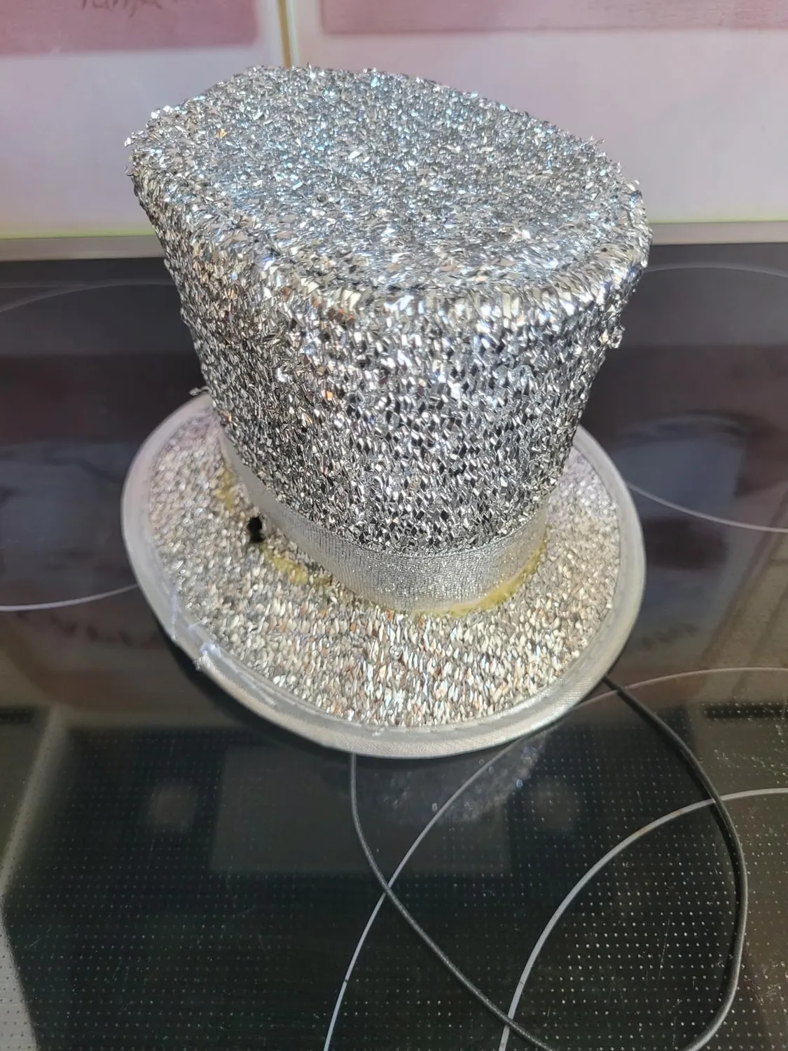Fiestas Guirca 13034 mini cilindro argento glitter donna