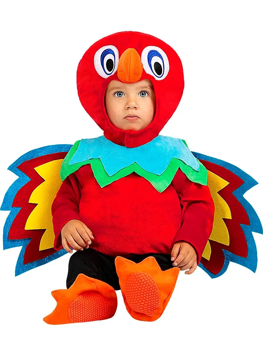 Funidelia Costume pappagallo neonato 12-24 mesi rosso