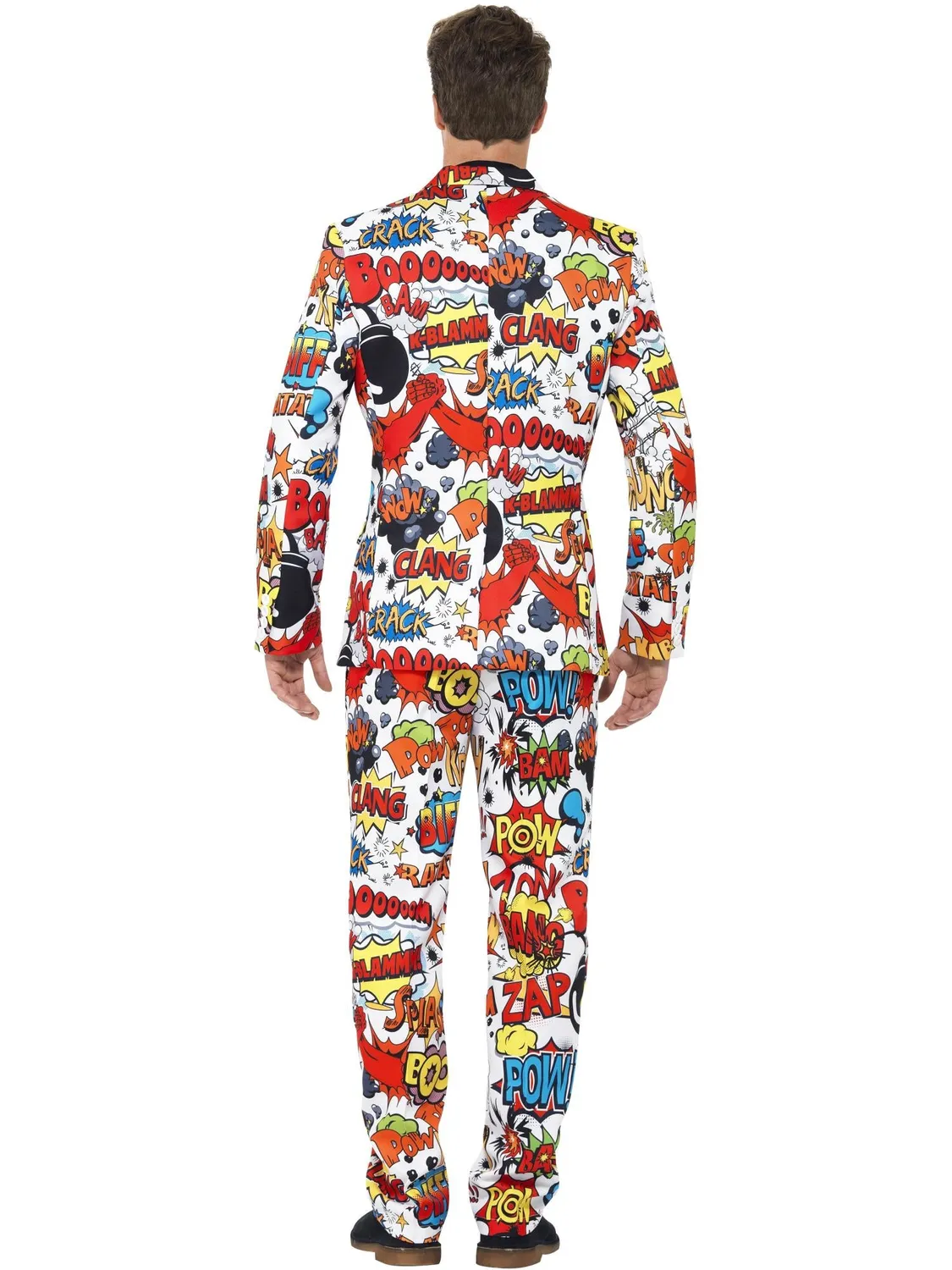 Smiffys Comic Strip Completo Uomo Giacca Pantaloni Cravatta