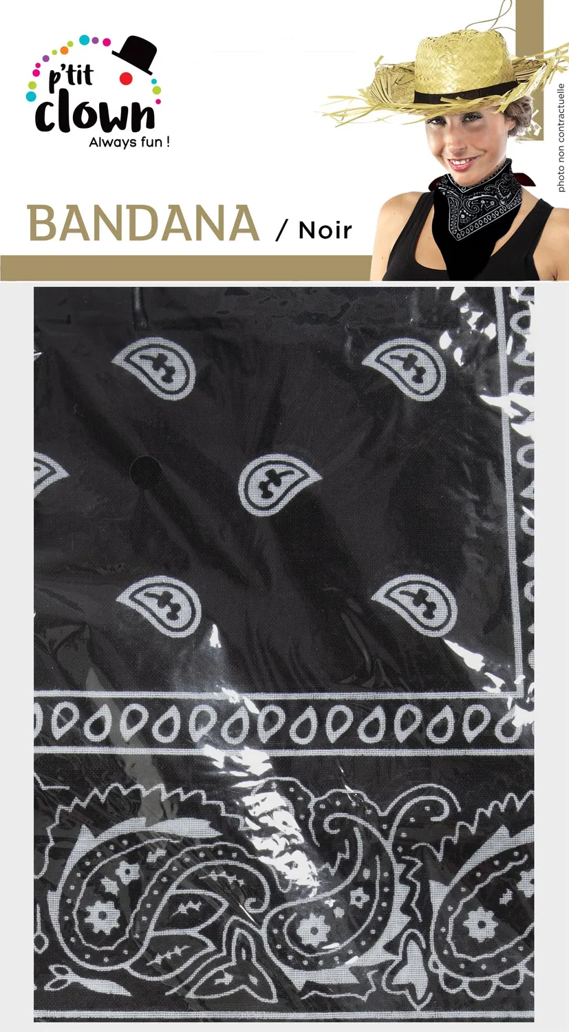 P'tit Clown Bandana Cowboy Adulto Nera