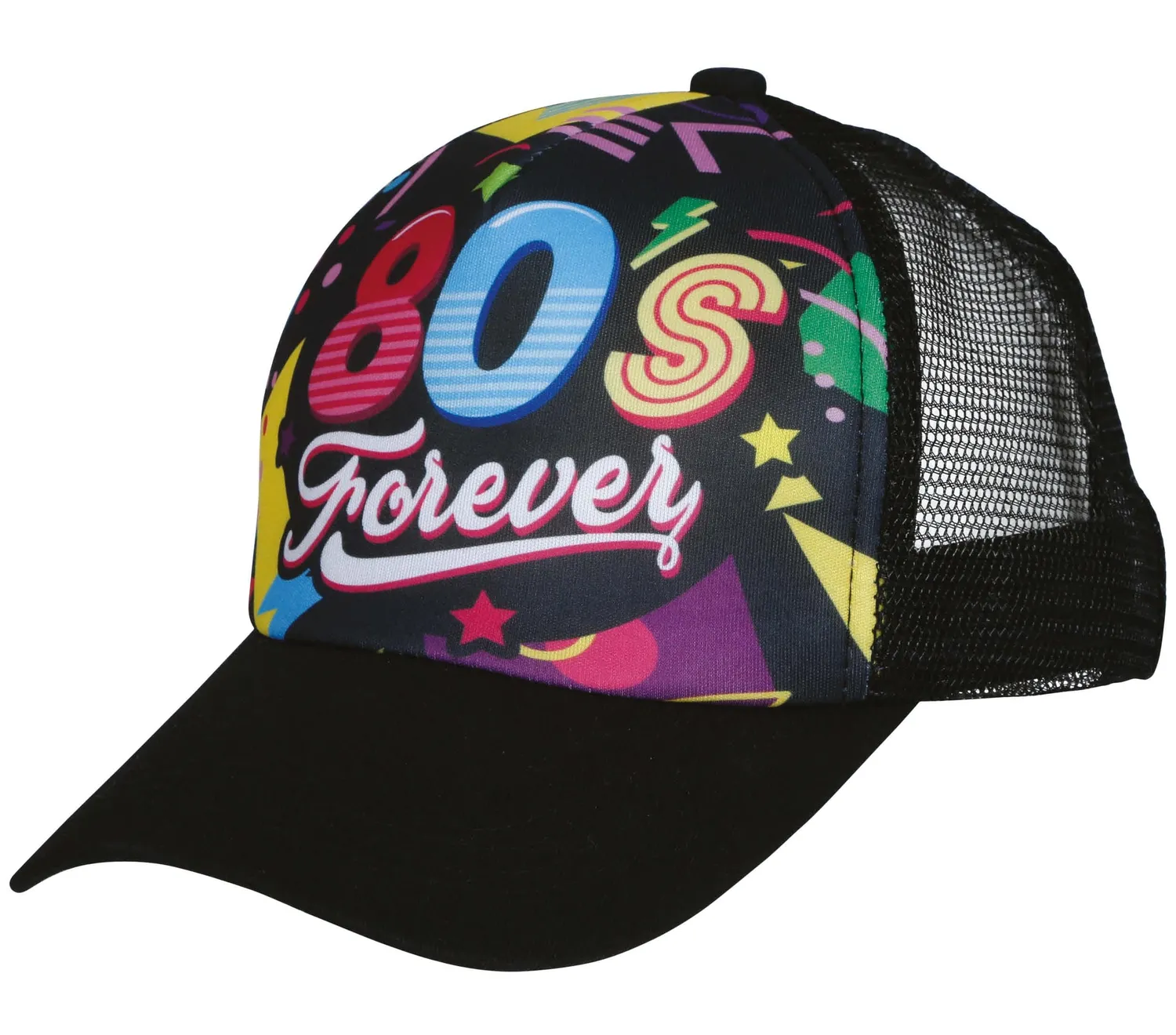 Guirca Cappello Anni '80 Nero Adulto Festa