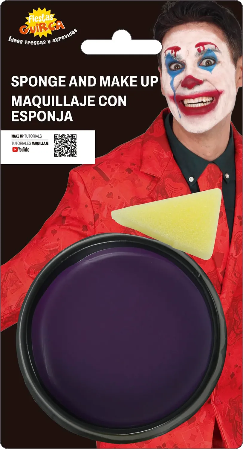 Guirca Trucco Olio Lilla 9 g con Spugna coprente