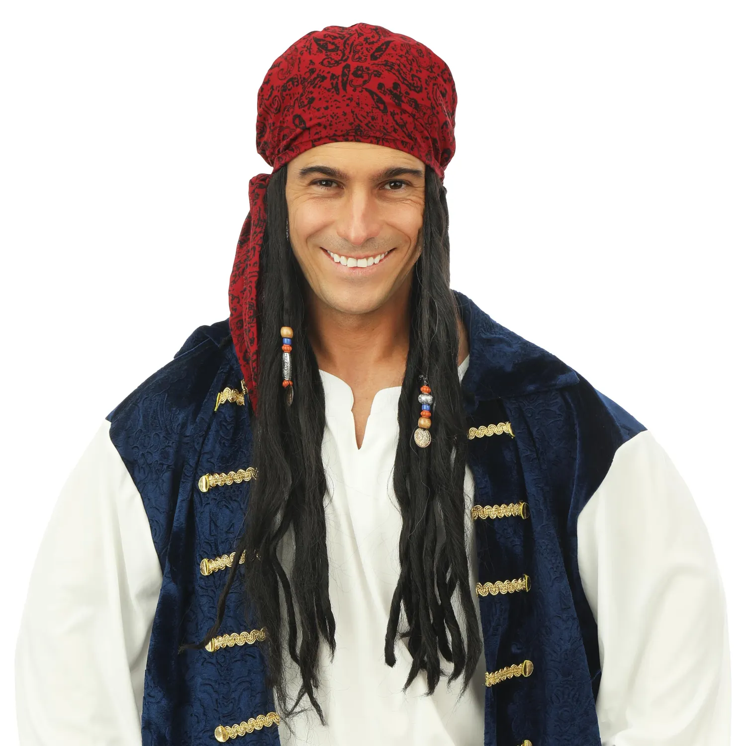 P'tit Clown 34750 parrucca pirata dreadlocks multicolore