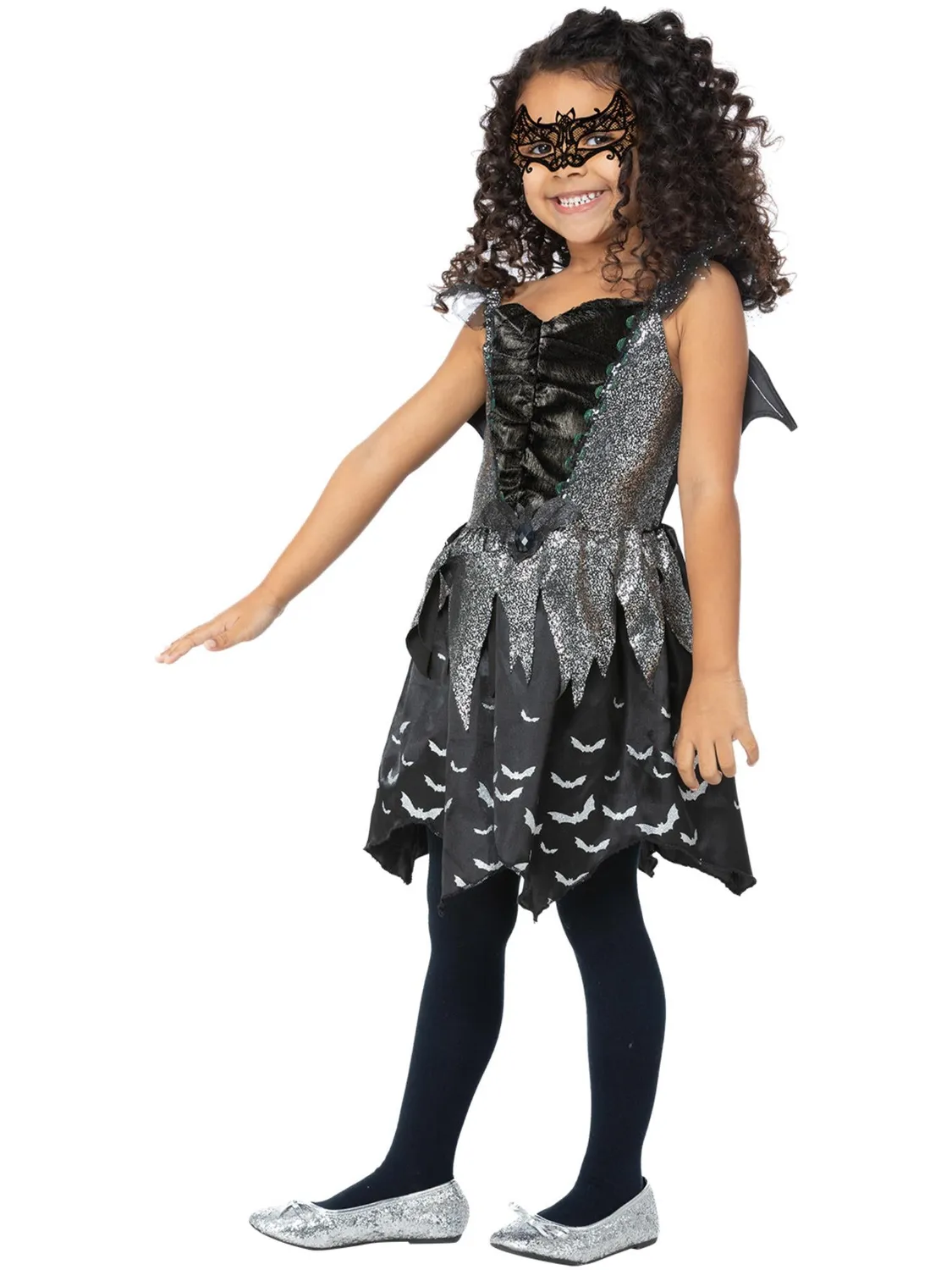 Smiffys Dark Bat Fairy costume bambina nero 4-6 anni
