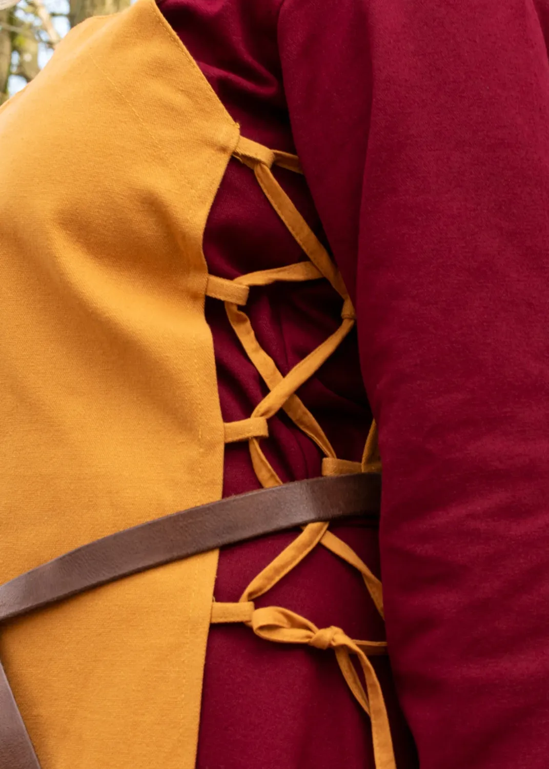 La Bottega di Merlino Tinna sopravveste grembiule giallo senape L/XL