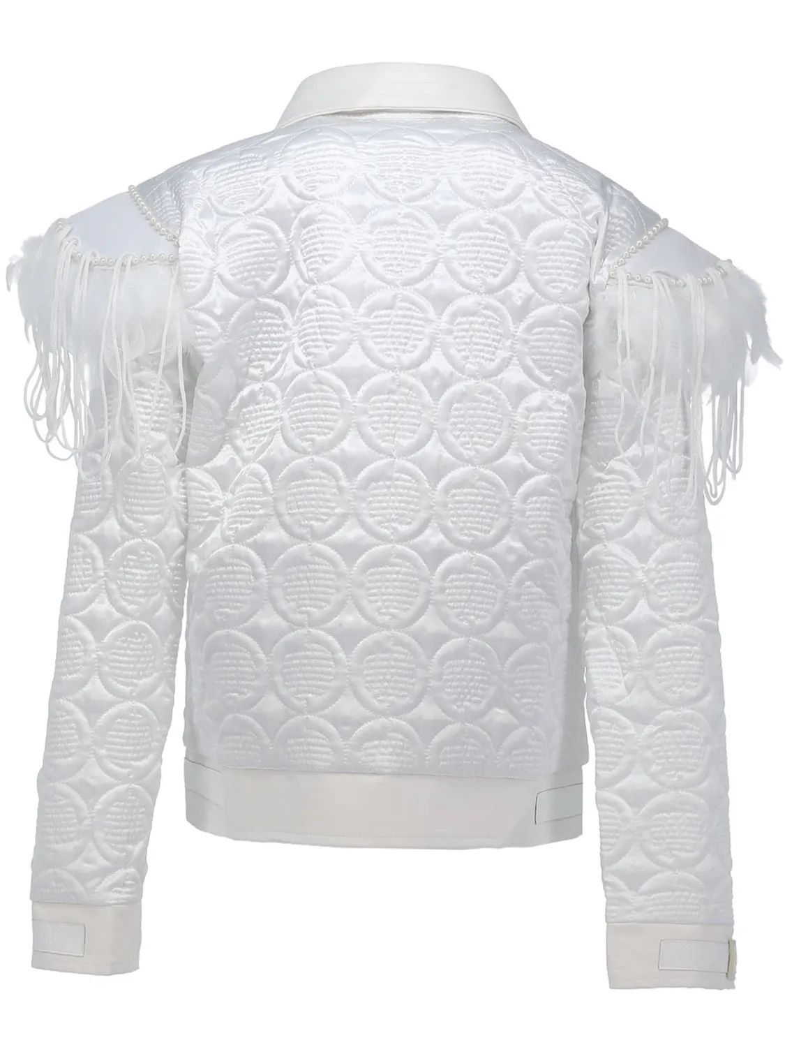Smiffys Elton John Feather giacca bianca piume uomo M-L