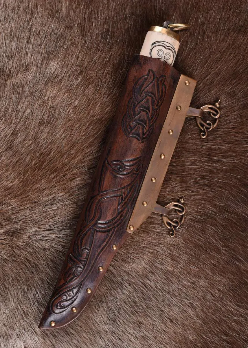 La Bottega di Merlino Seax vichingo osso pugnale scenico 21 cm
