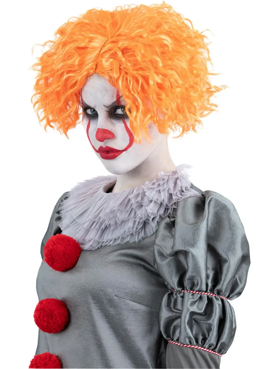 Smiffys IT Chapter 2 parrucca Pennywise donna arancione riccia