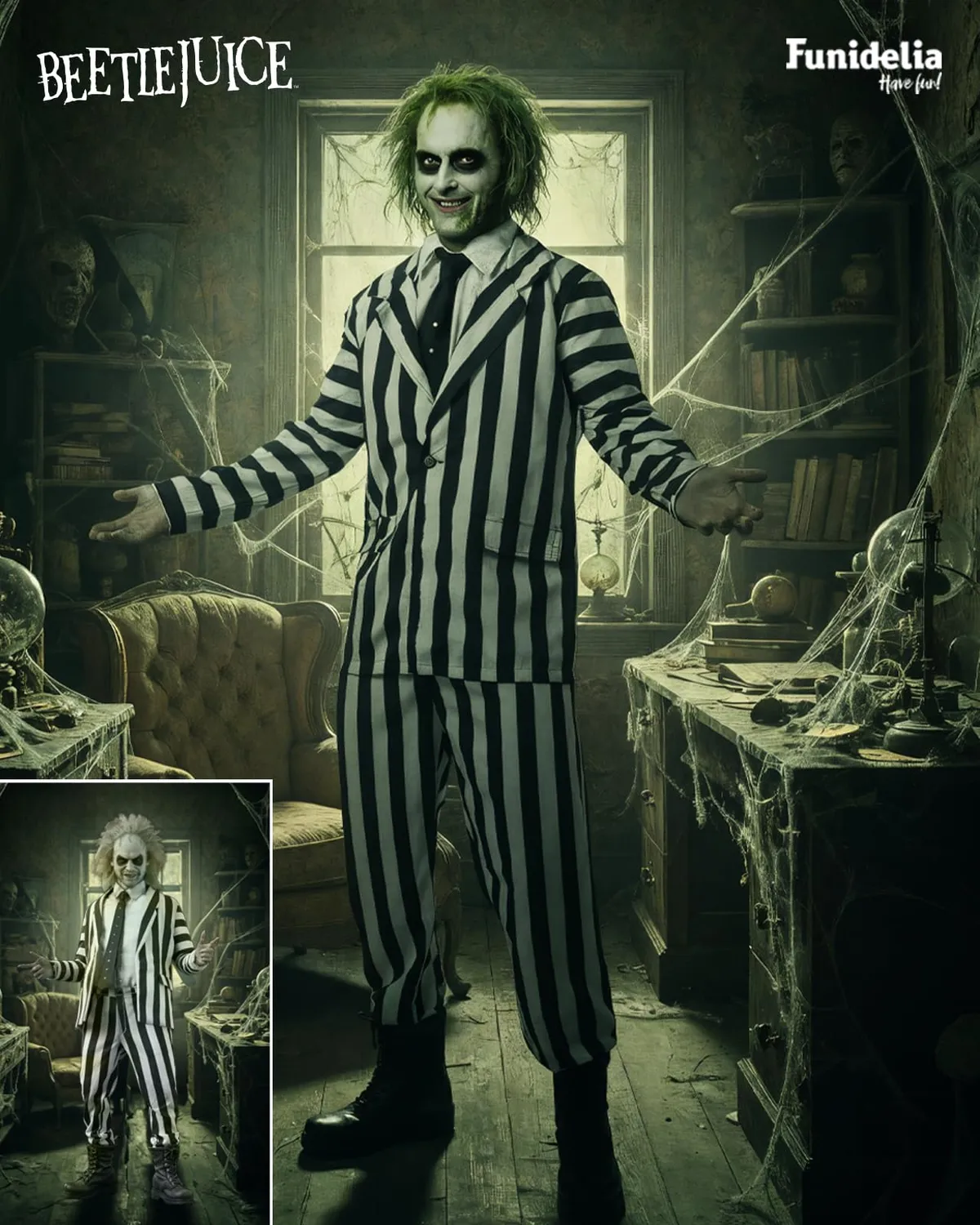 Funidelia Beetlejuice Costume Uomo a Righe M