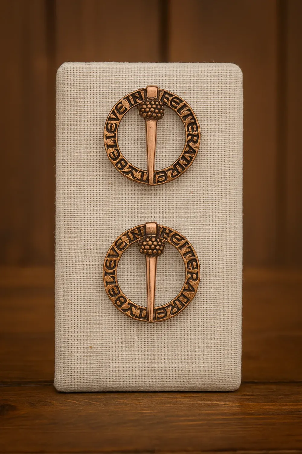 La Bottega di Merlino Spilla Circolare Medievale Bronzo 6 cm
