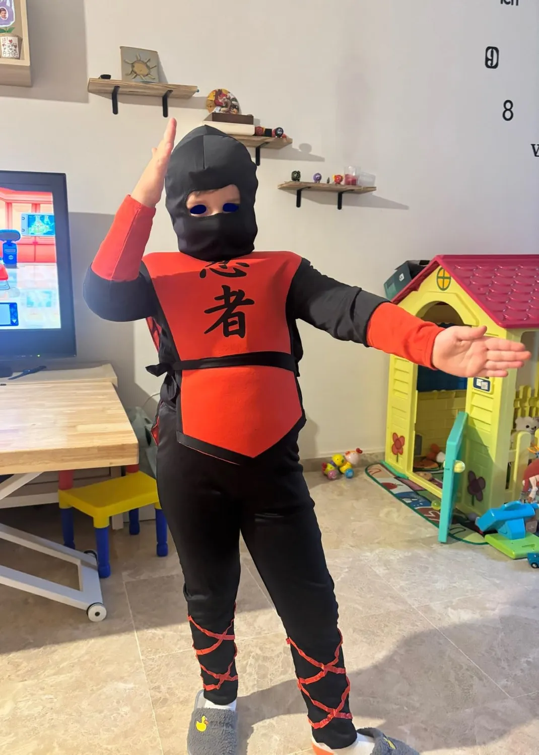 Funidelia Costume Ninja bambino rosso 3-4 anni
