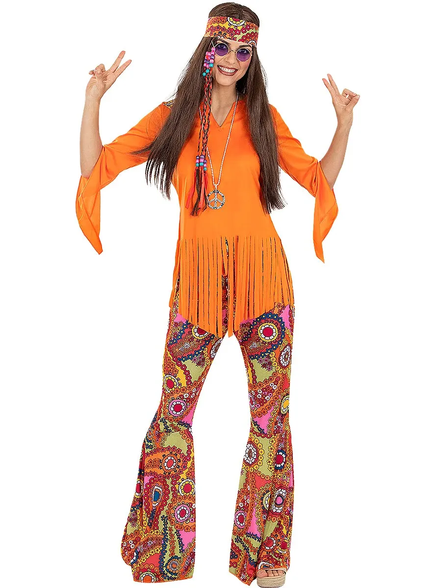 Funidelia Anni 60 Collana Hippie costume donna uomo plastica