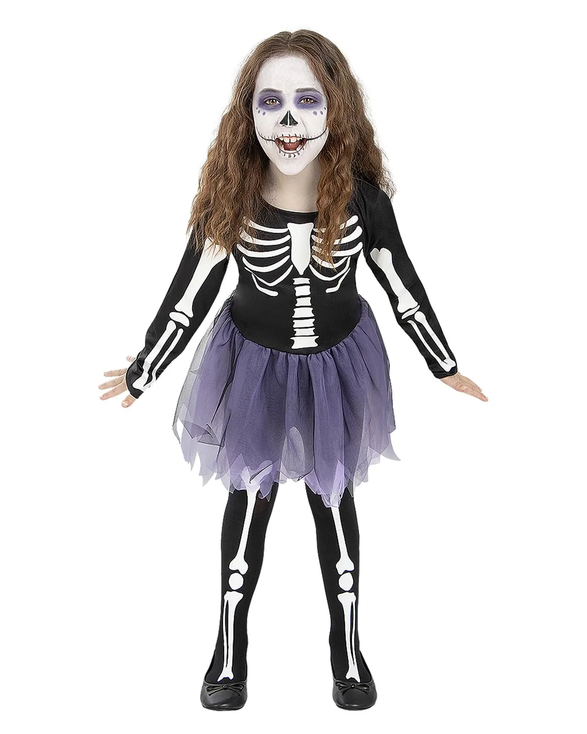 Funidelia Scheletro costume bambina nero con ossa