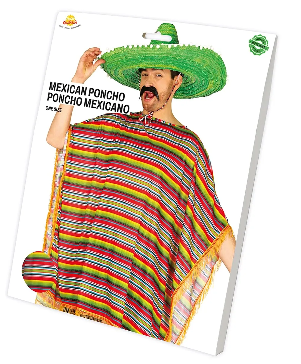 Guirca poncho messicano costume taglia unica