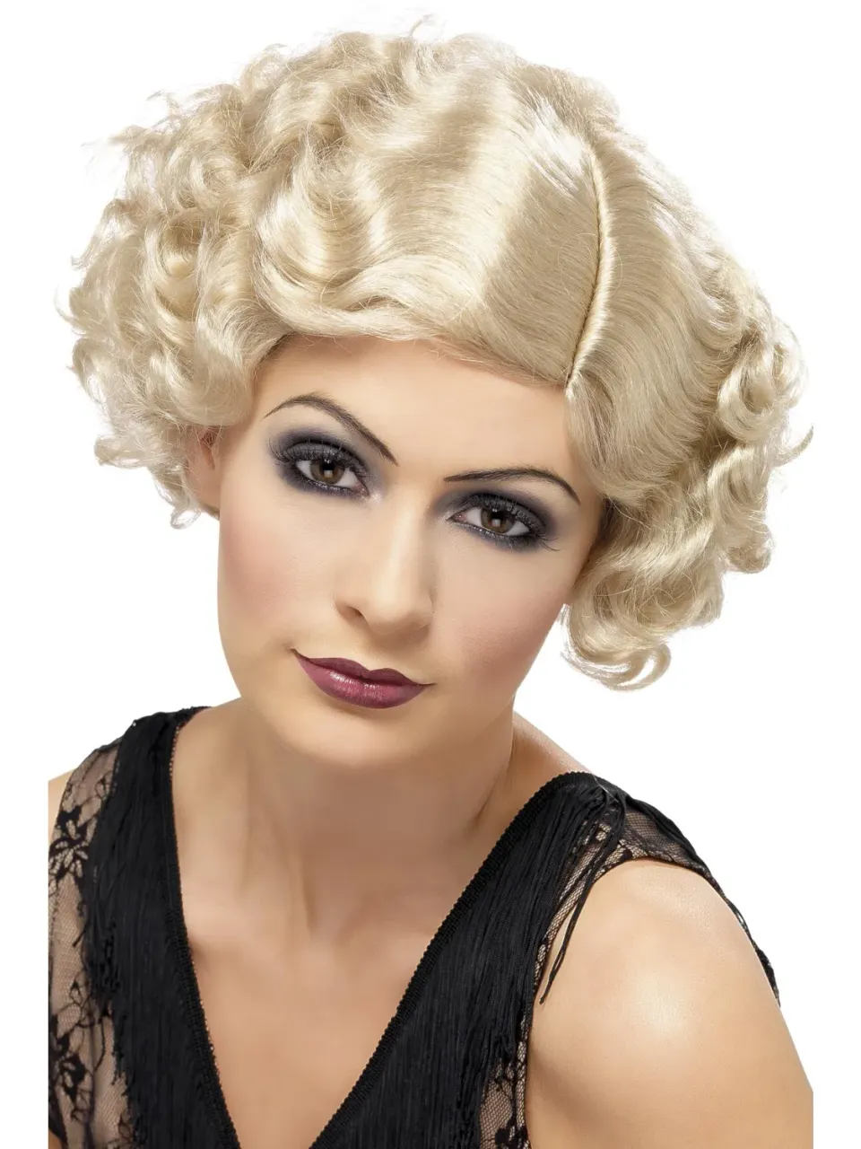 Smiffys 20s Flirty Flapper parrucca bionda corta riccia