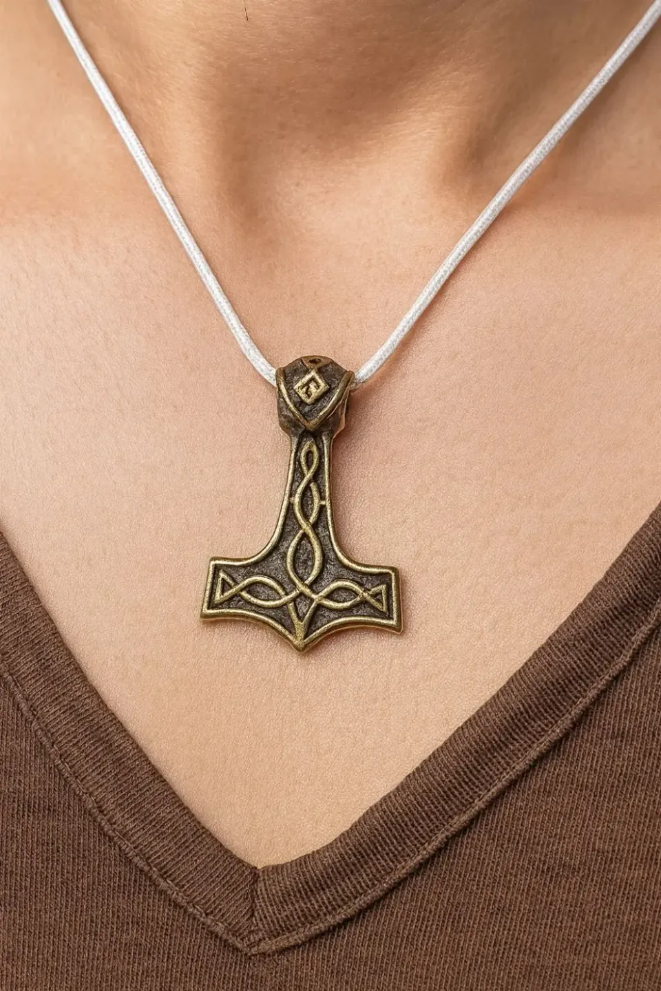 La Bottega di Merlino Mjölnir ciondolo martello Thor bronzo