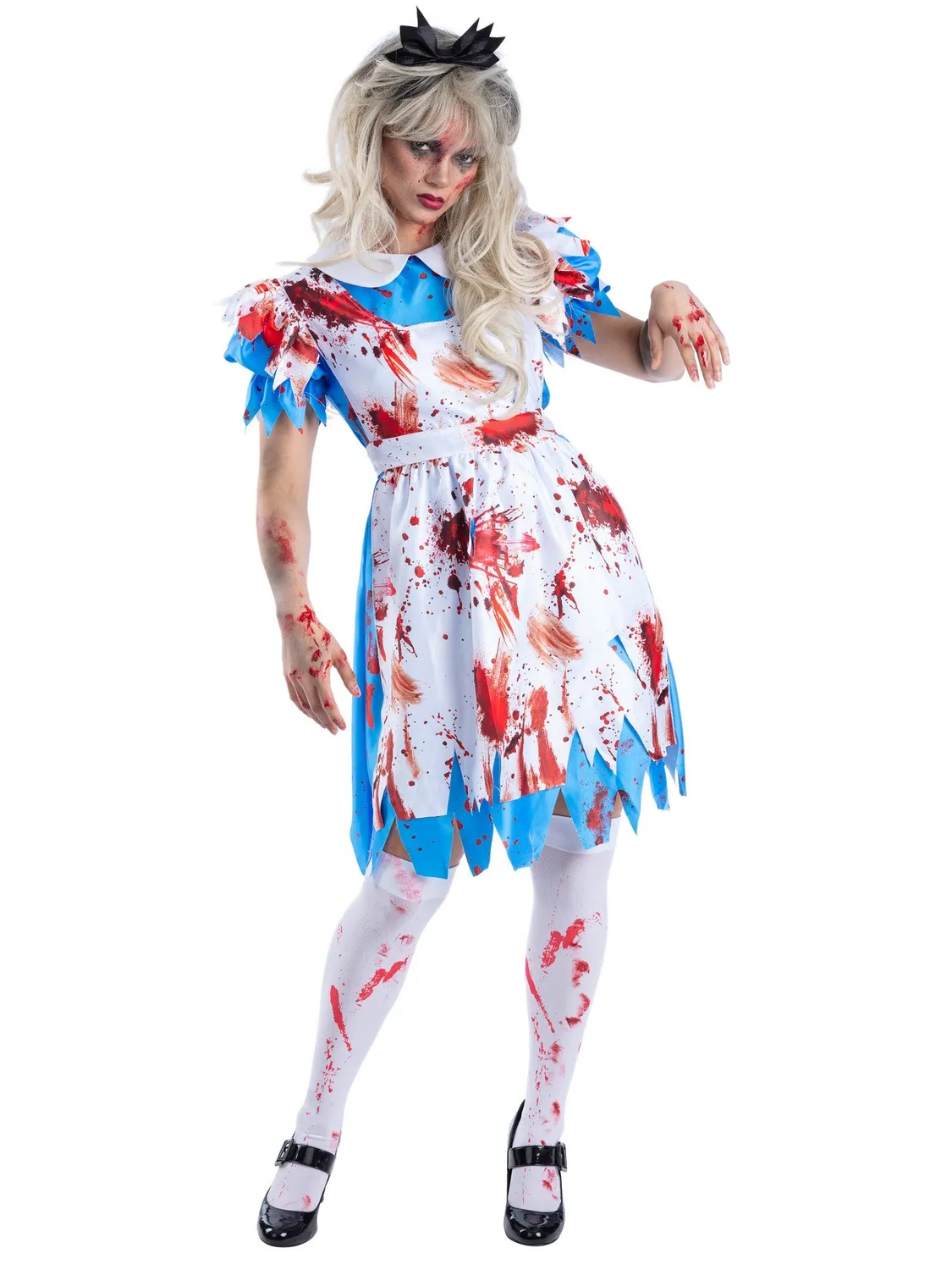 Smiffys Zombie Wonderland costume donna vestito insanguinato