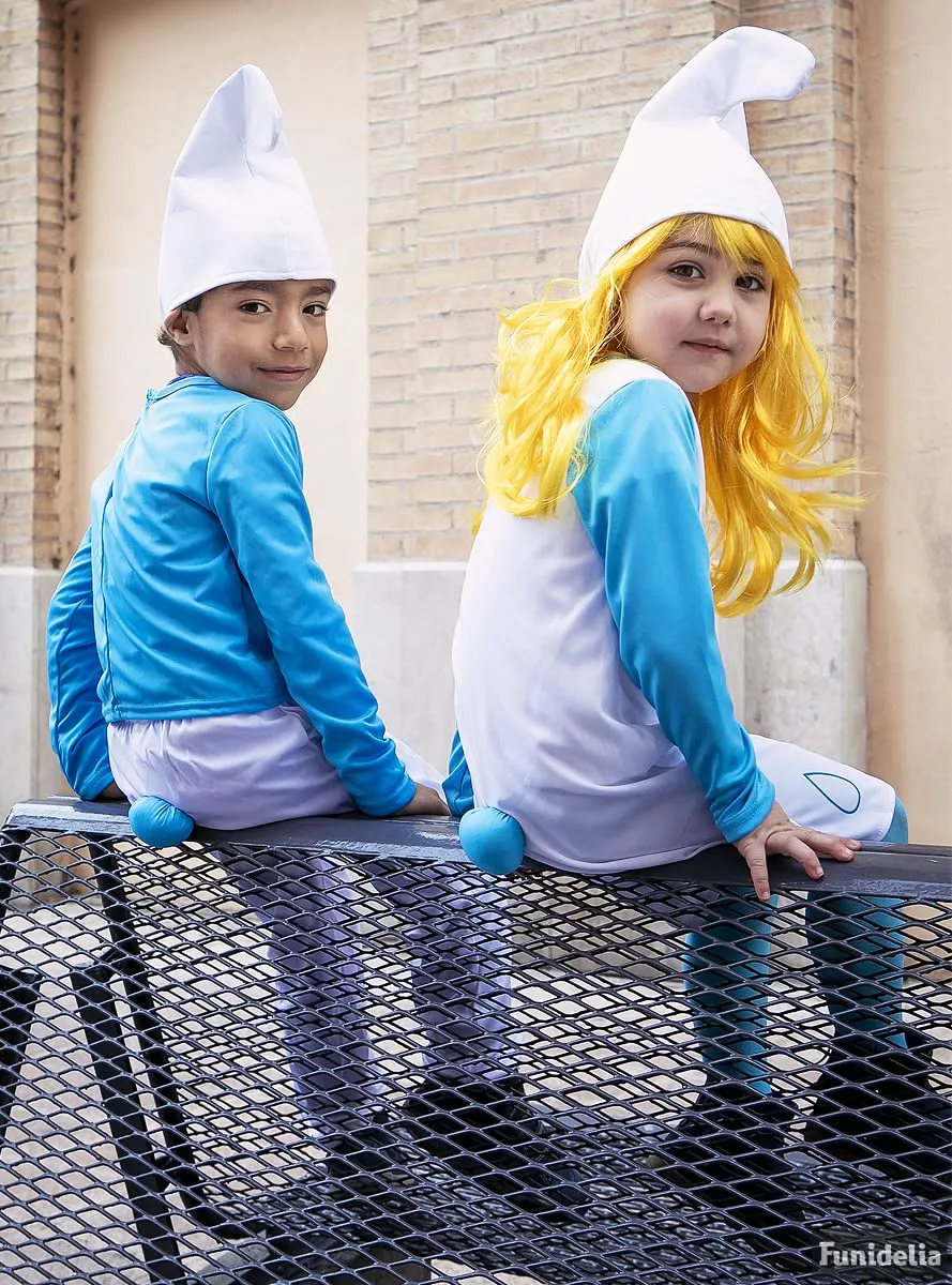 Funidelia Parrucca Puffetta Ufficiale Bambina Gialla Smurfs