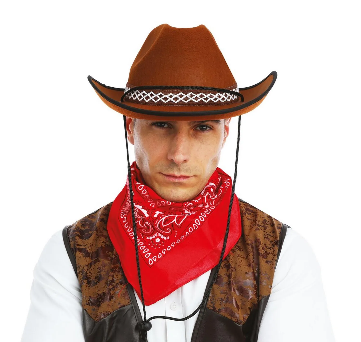 P'tit Clown 11135 cappello cowboy feltro marrone adulto