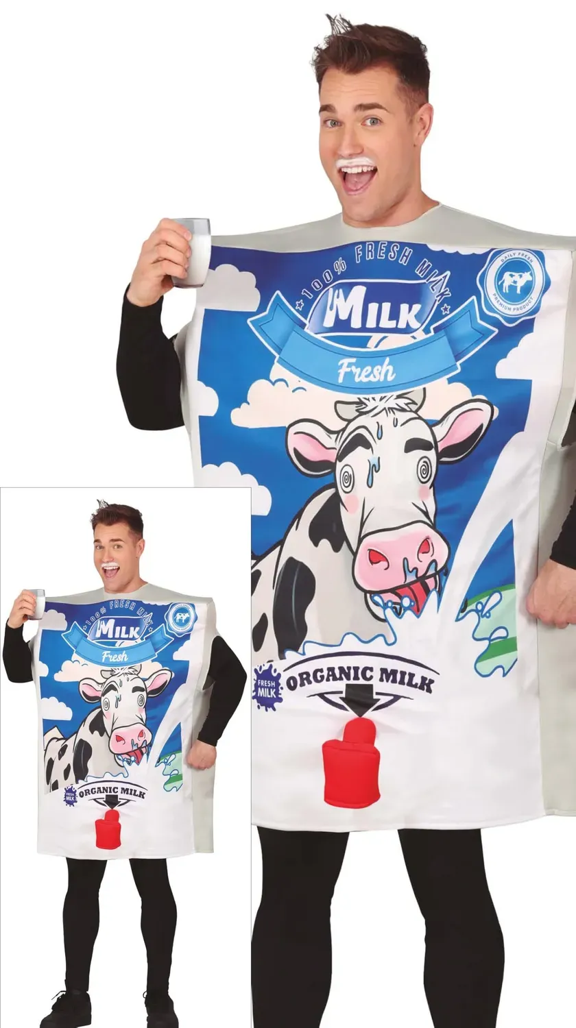 Fiestas Guirca Cartone Latte costume uomo taglia L
