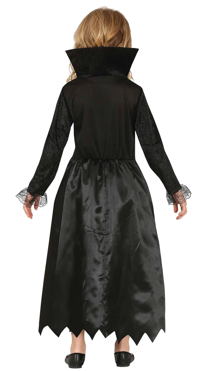 Guirca Vampiressa Draculessa costume bambina 7-9 anni nero