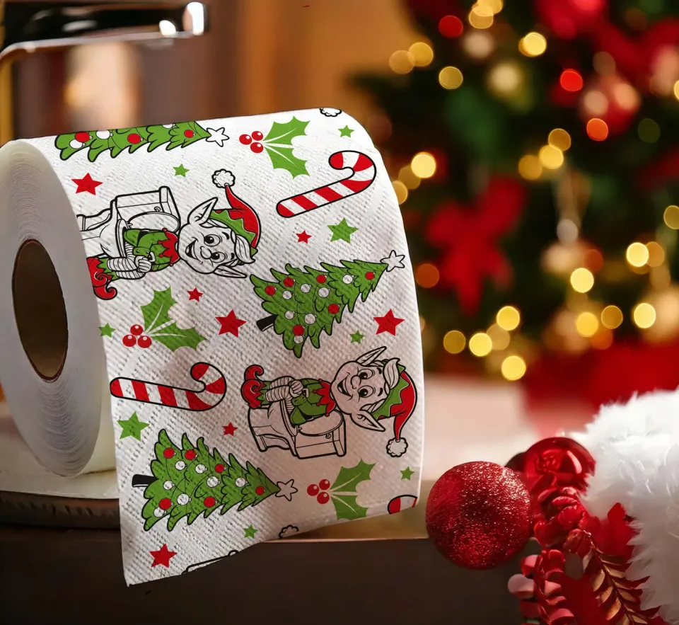 Fiestas Guirca Rotolo Carta Igienica Elfi Natale 30 m
