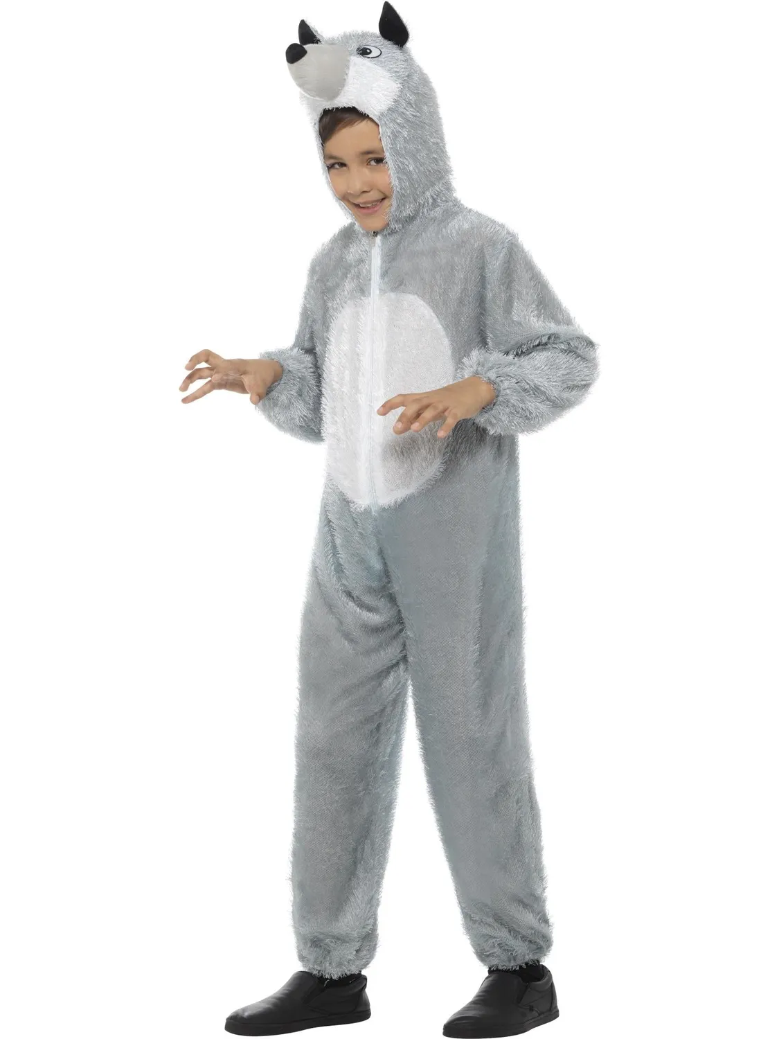 Smiffys Wolf costume bambino lupo grigio 4-6 anni