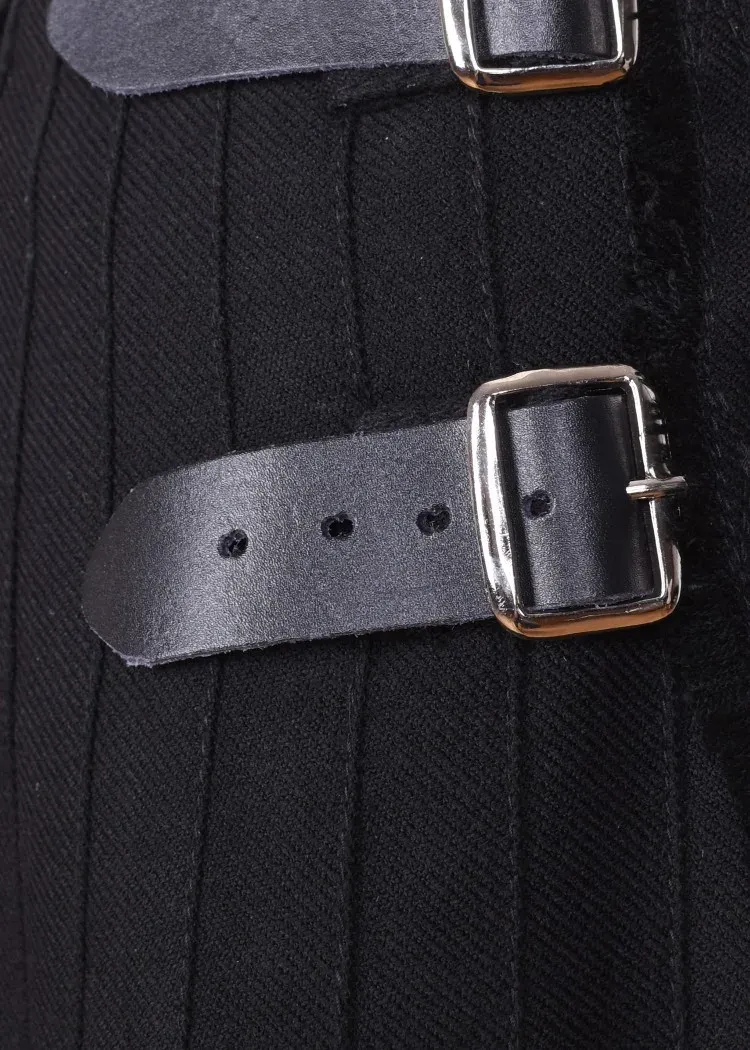 La Bottega di Merlino Kilt Nero 60 cm Poliacrilico Tinta Unita