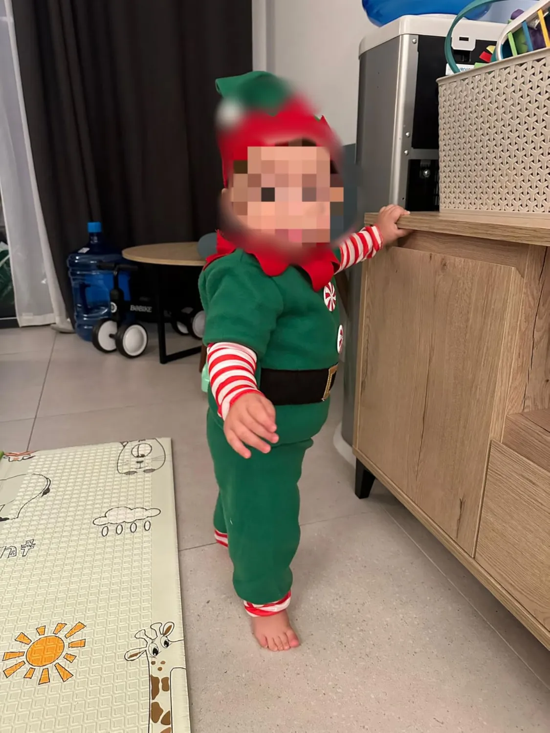 Funidelia Elfo Natalizio costume bebè 12-24 mesi rosso