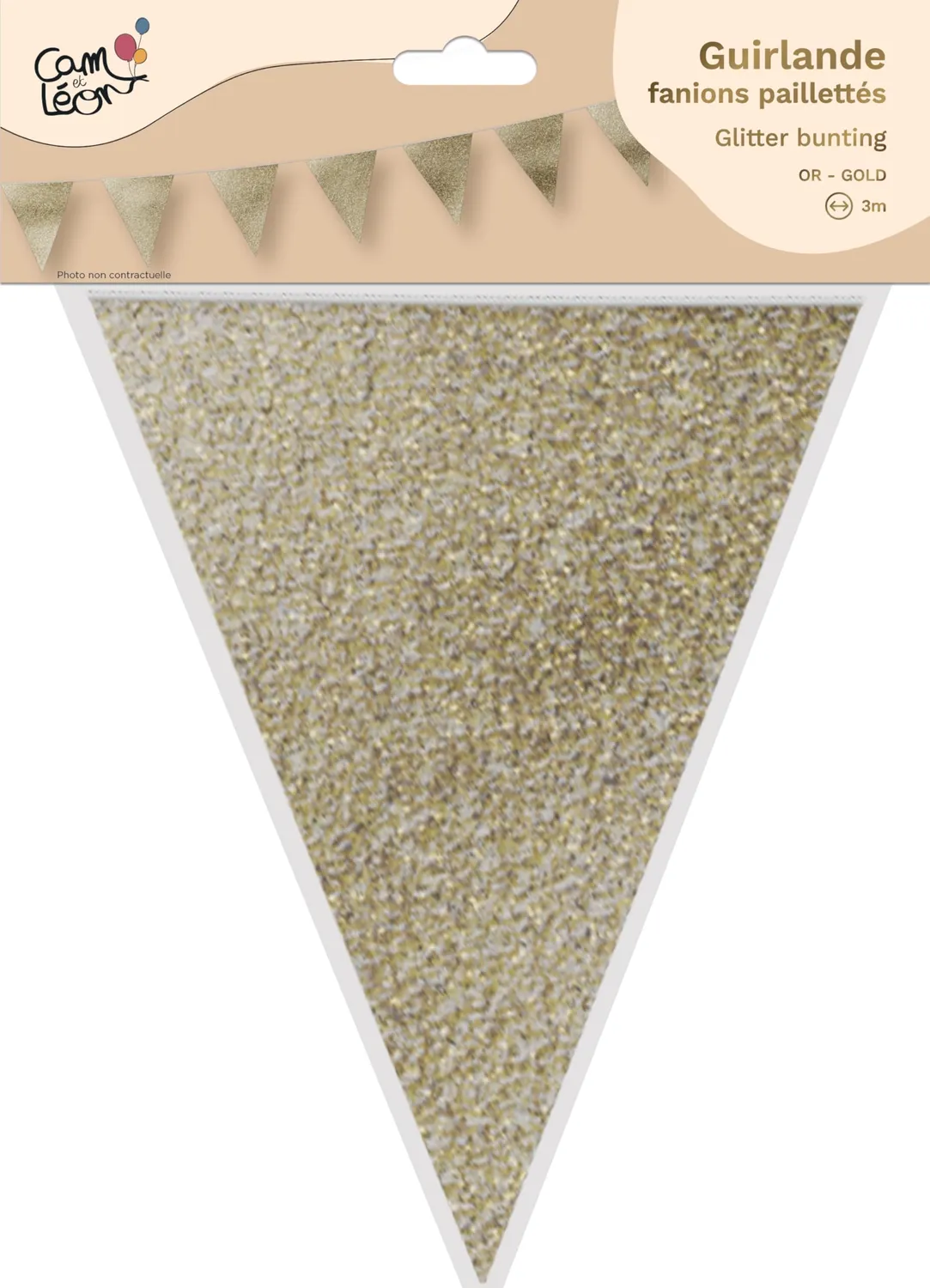 P'tit Clown re22600 Ghirlanda Glitter Oro 3 m