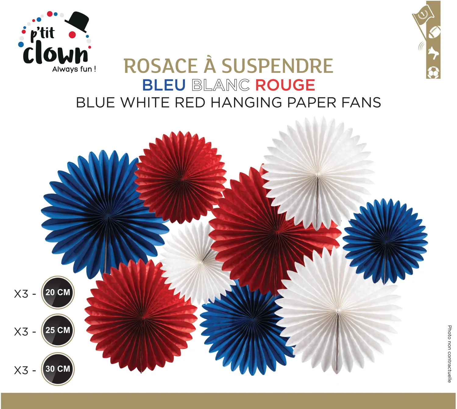 P'tit Clown 23307 rosoni blu bianco rosso 9 pezzi