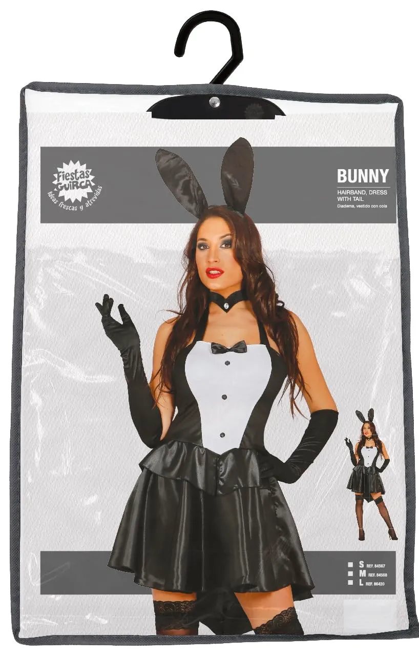 Guirca Costume Coniglietto Sexy Donna M 38-40 con Orecchie