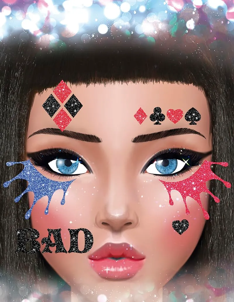 Fiestas Guirca Giullare adesivi viso glitter 20x20 cm