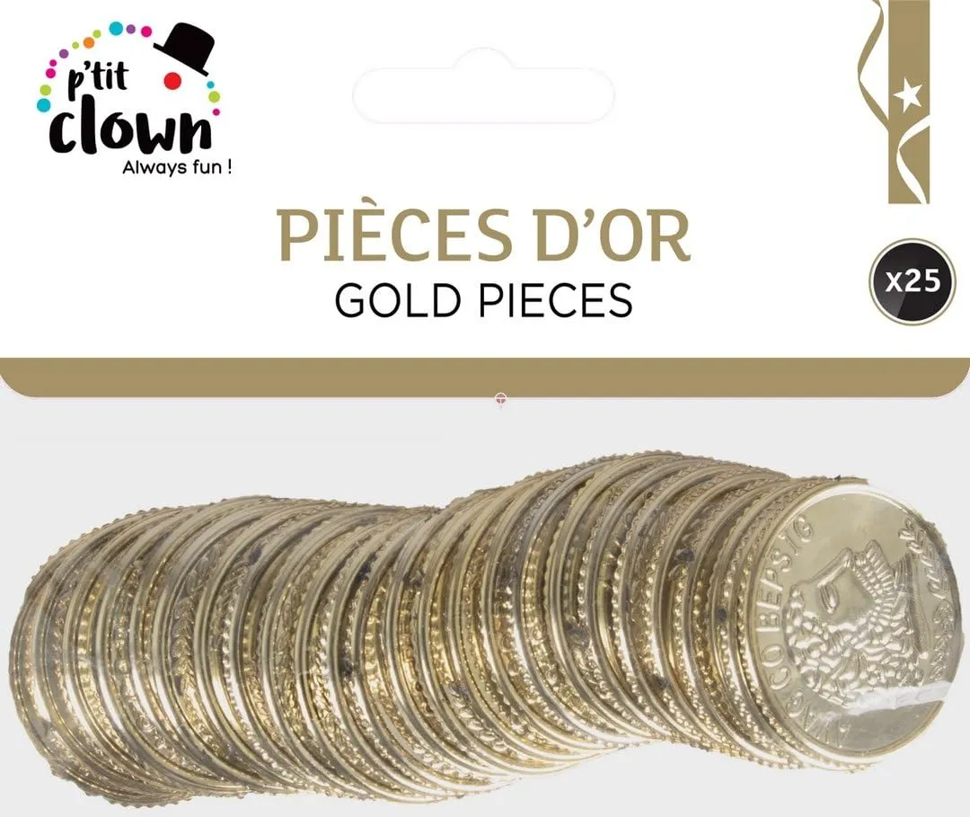 P'tit Clown 35021 monete oro finte 25 pezzi pirata