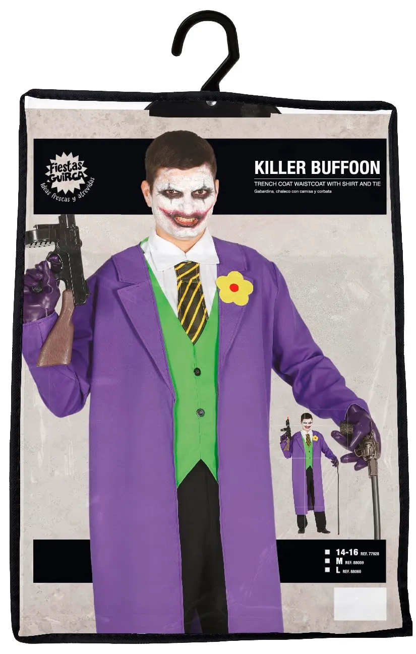 Guirca Killer Buffoon costume clown 52-54 L horror