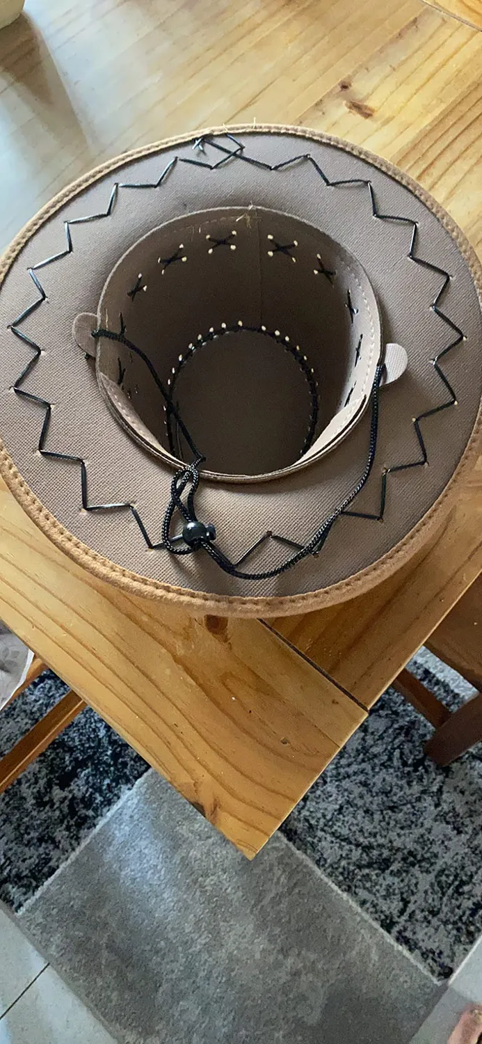 Guirca Cowboy cappello similpelle marrone chiaro taglia unica